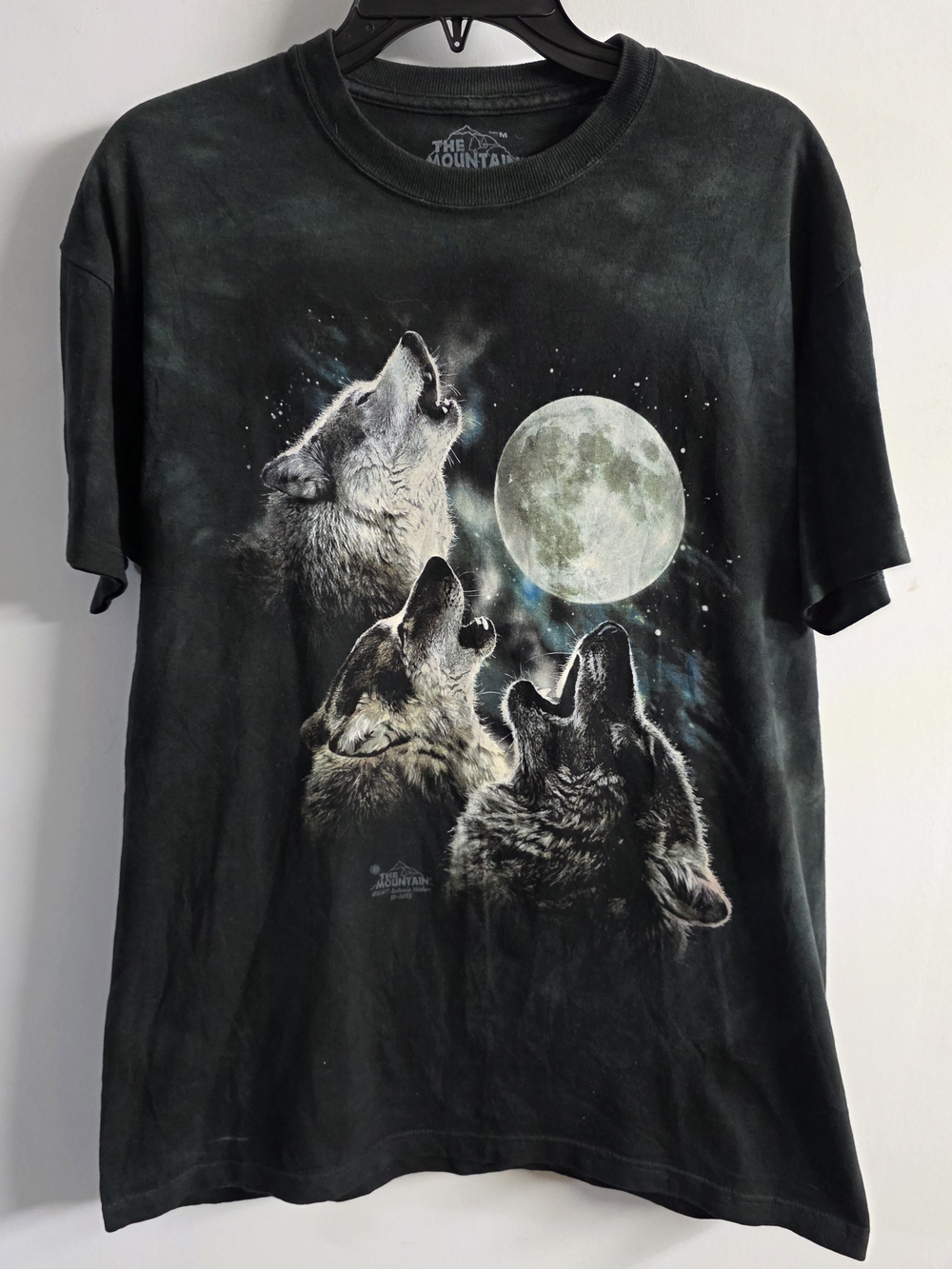 The Mountain 2007 Black Wolf Moon Short Sleeve Graphic Tee Size M